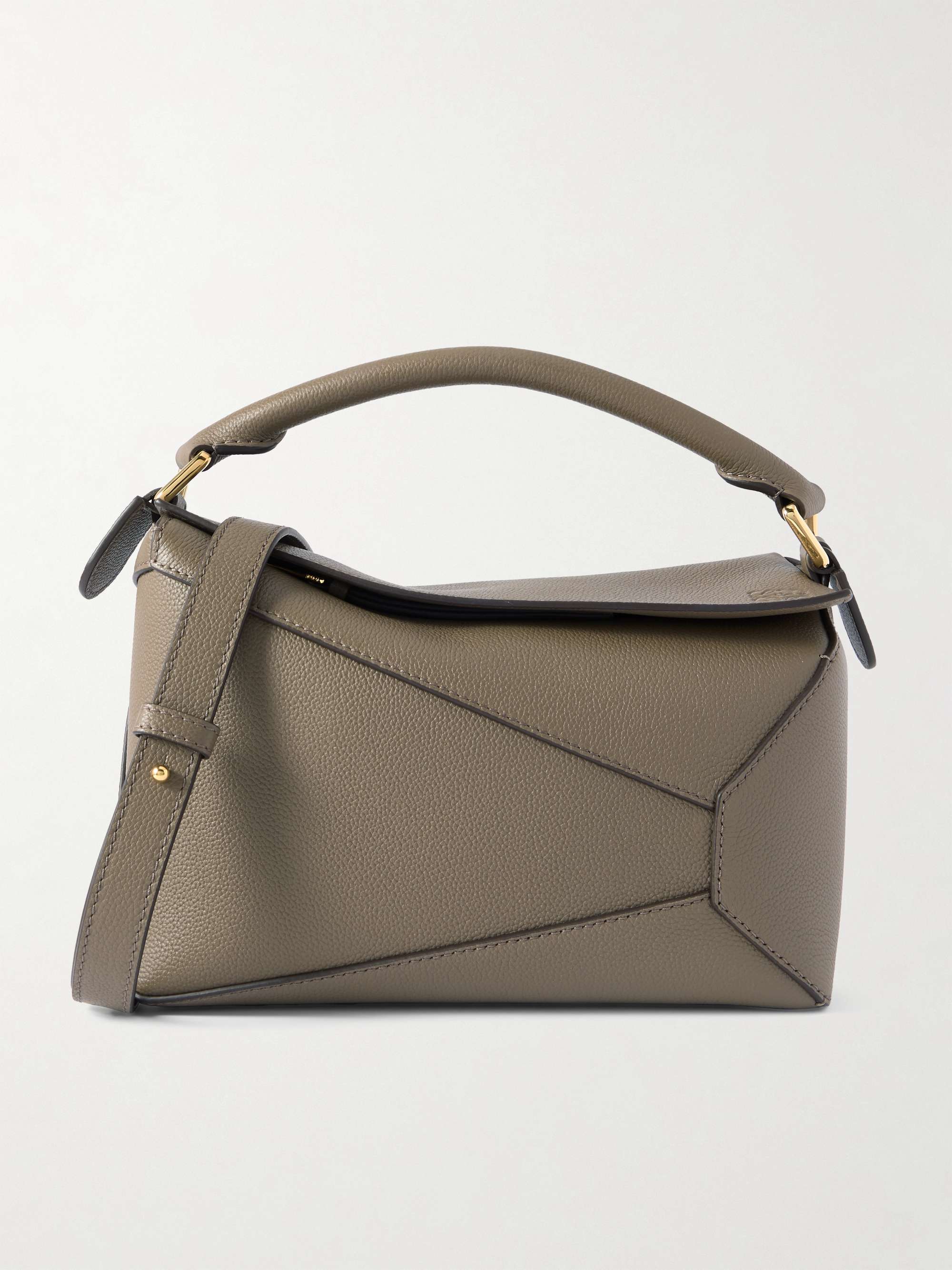 Puzzle Edge Small Textured-Leather Shoulder Bag
