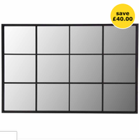 Charles Bentley Large Black Industrial Mirror| was £139.00now £99.00 at Wilko