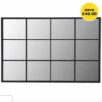 Charles Bentley Large Black Industrial Mirror| was £139.00now £99.00 at Wilko