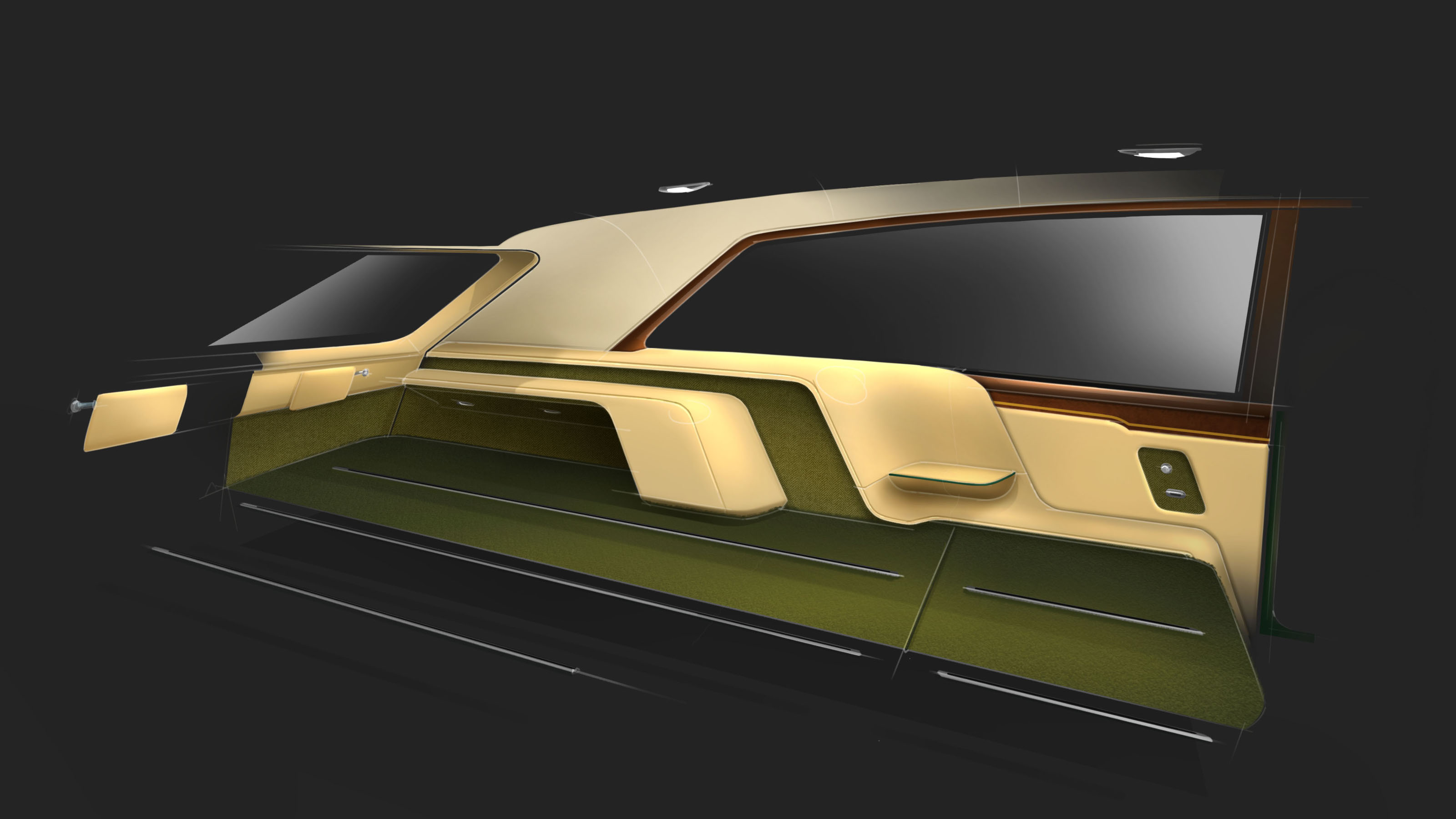 CAD render of the Rolls-Royce Corniche Shooting Brake