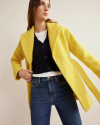 Brushed Wool Blend Belted Coat:  was £198