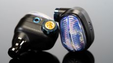 Campfire Audio Alien Brain IEMs on a grey background