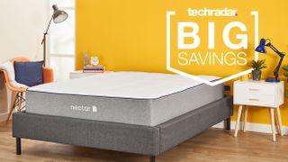 Nectar mattress with deals graphic overlaid