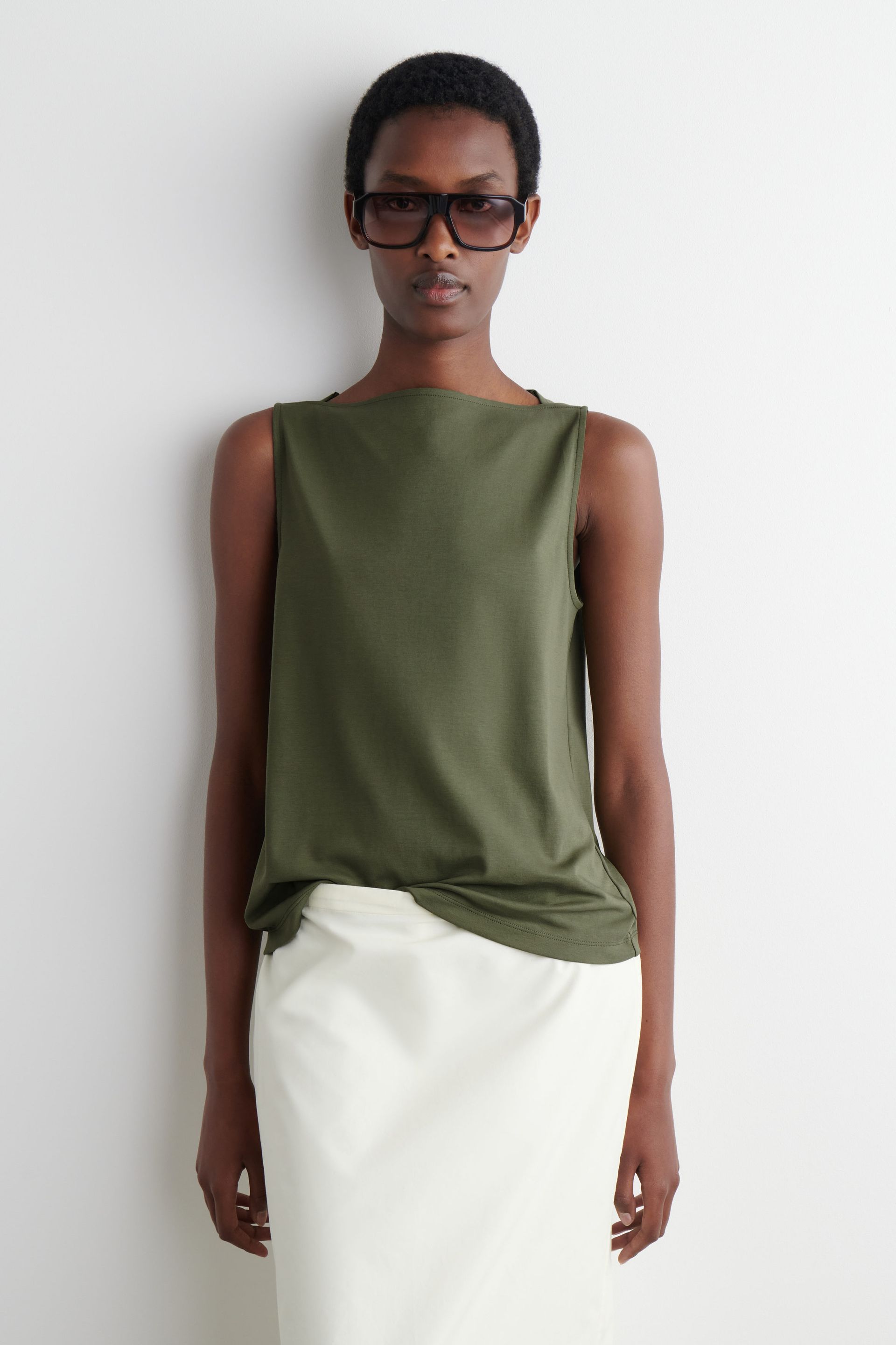 Boat-Neck Tank Top