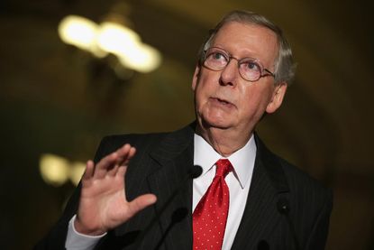 Mitch McConnell, five-term Senate incumbent, says he's the 'change' candidate in Kentucky