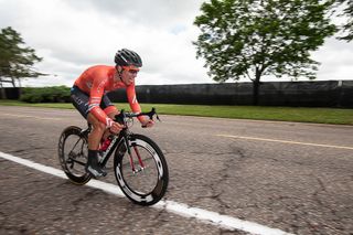 Evan Huffman (Rally Cycling) joined his teammate Tom Zirbel on the North Star Grand Prix stage 1 podium with a third-place time of 10:02.13