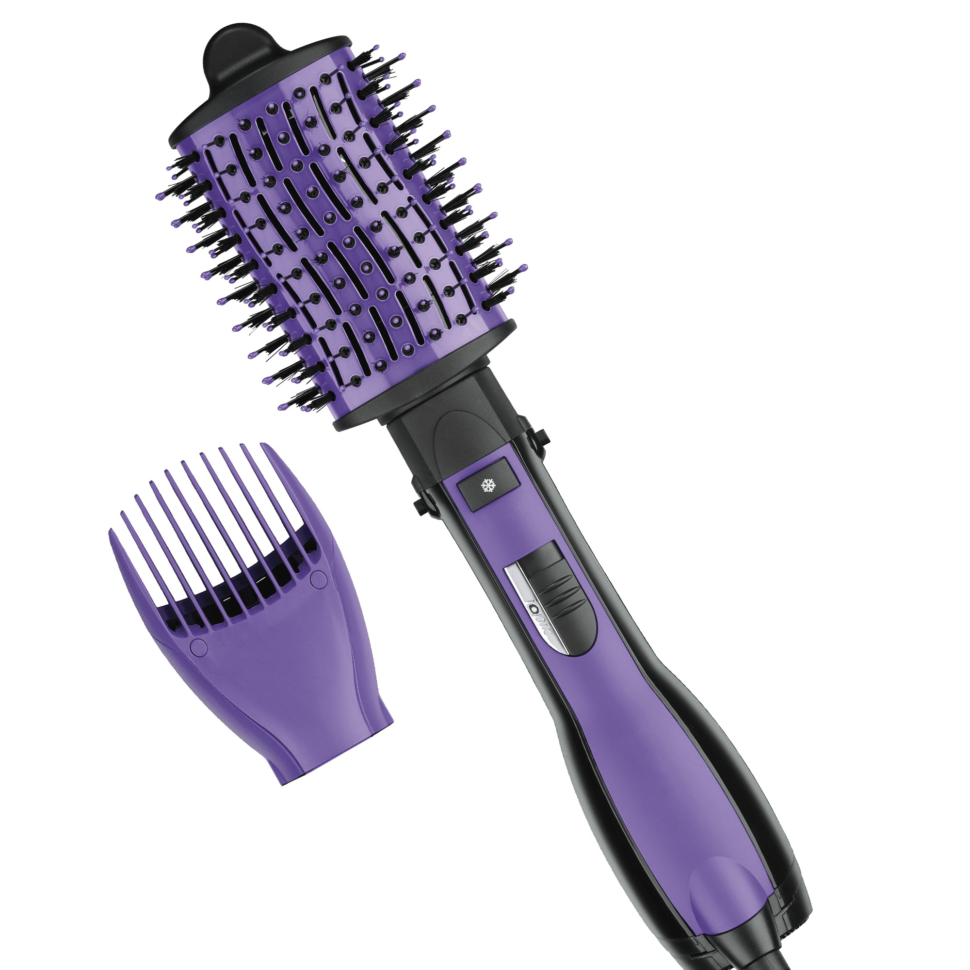 Conair, Infinitipro by Conair the Knot Dr. Professional 14" Ceramic All-In-One Detangling Styler Hot Air Brush, Ionic, Purple