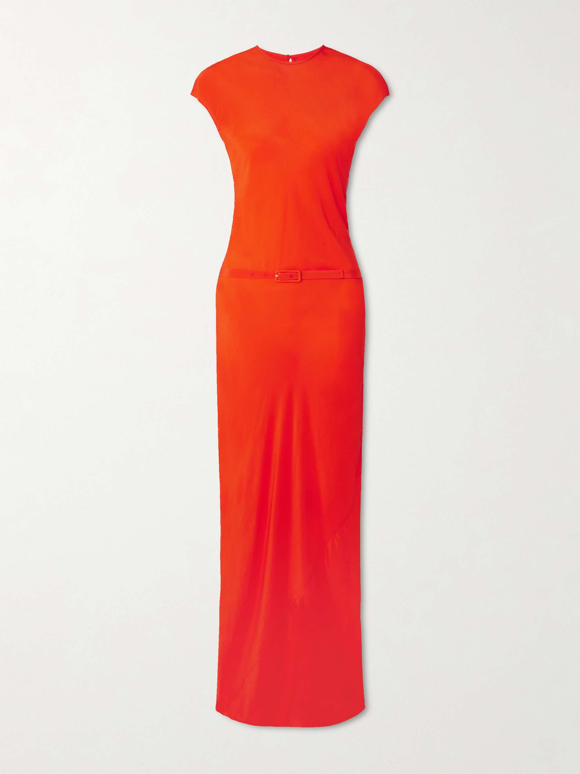 Fresca Belted Silk Crepe De Chine Maxi Dress