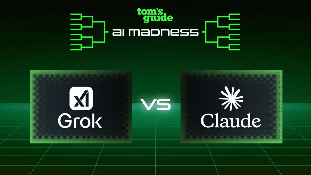 Glok vs. Claude logo for AI madness