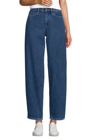 Lands' End, Recover High Rise Barrel Leg Ankle Jeans