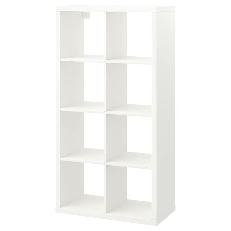 White cube shelving unit