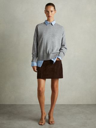 Saddler Suede Mini Skirt