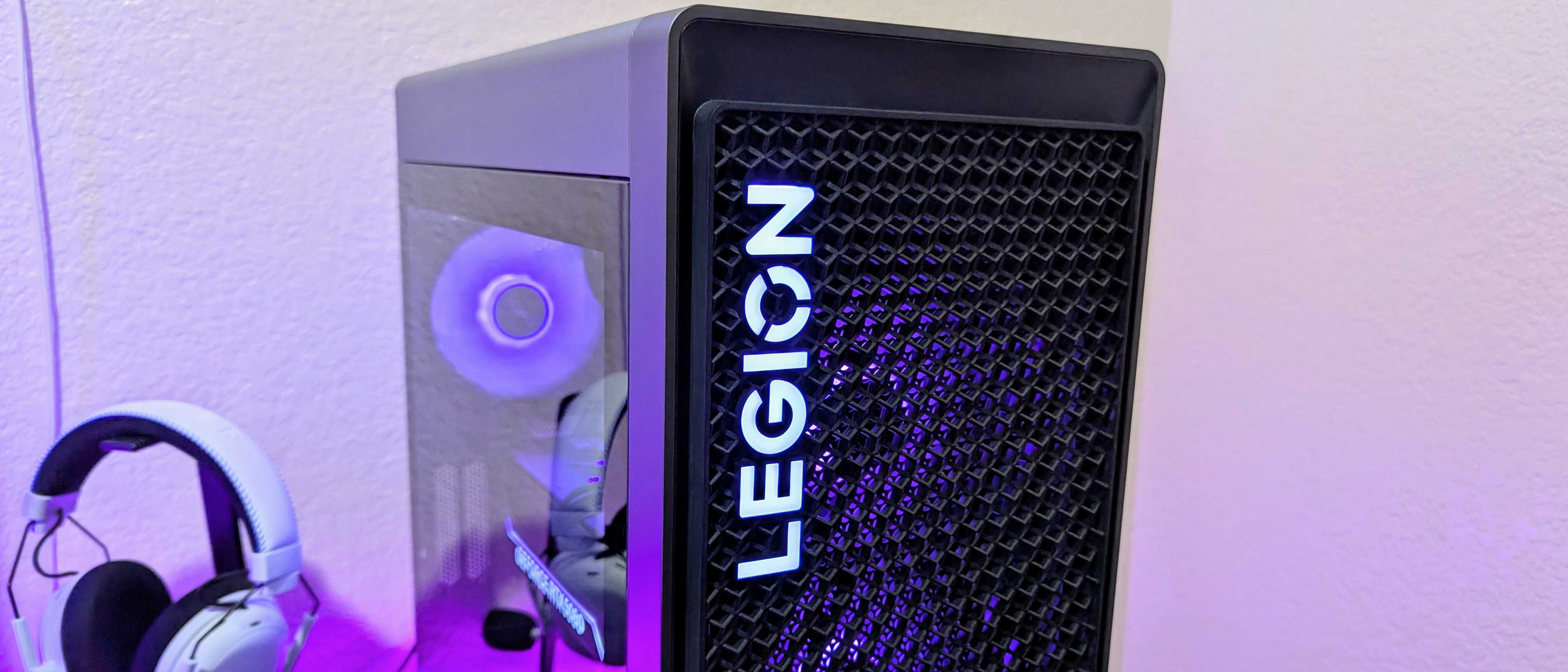 Image of the Lenovo Legion Tower 7i (Gen 10) gaming desktop.