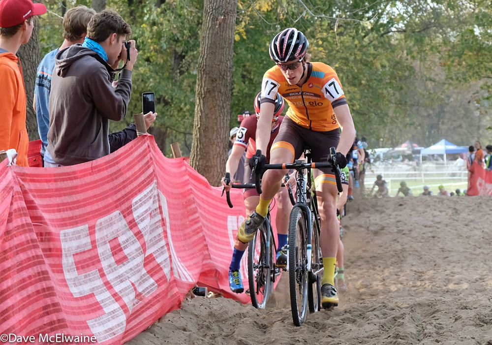 Grant Ellwood (Boulder Cycle Sport) dismounting in the long sand pit
