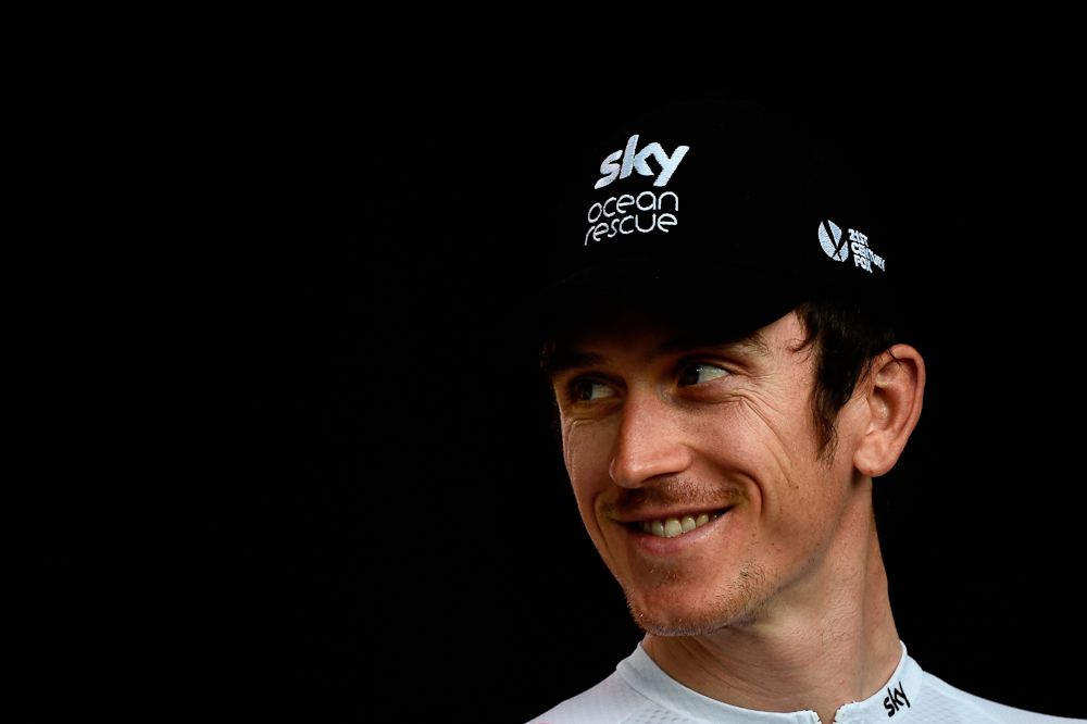 Geraint Thomas in the spotlight at the 2018 Tour de France team presentation