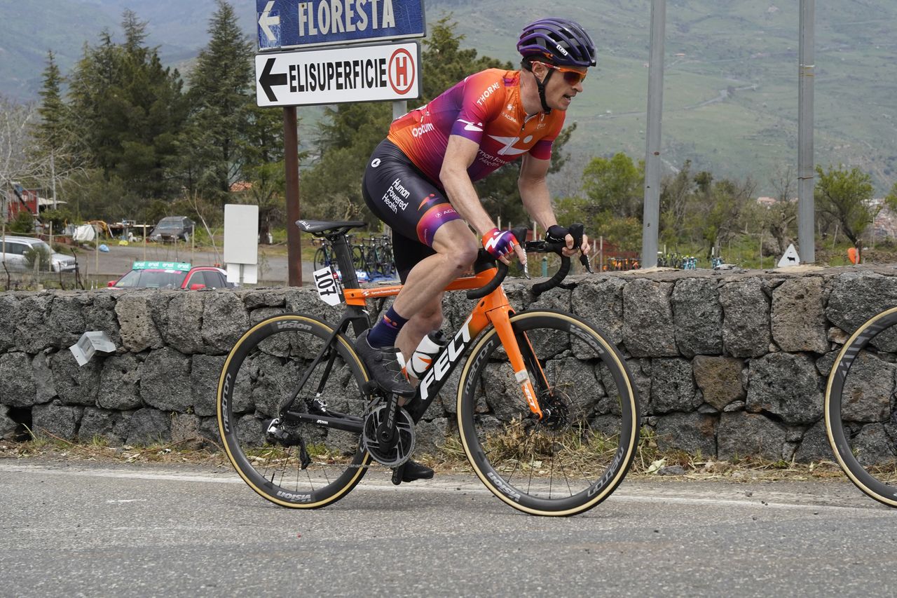 Giro di Sicilia 2022 3rd Edition 4th stage Ragalna Etna 140 km 15042022 Ben King USA Human Powered Health photo Massimo FulgenziSprintCyclingAgency2022