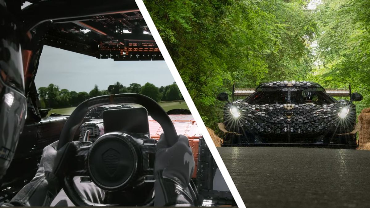 This life-size Koenigsegg just became the fastest drive-able Lego car ever — $5m hypercar recreated from 327,000 Technic elements and sent down Goodwood Hill at 69mph