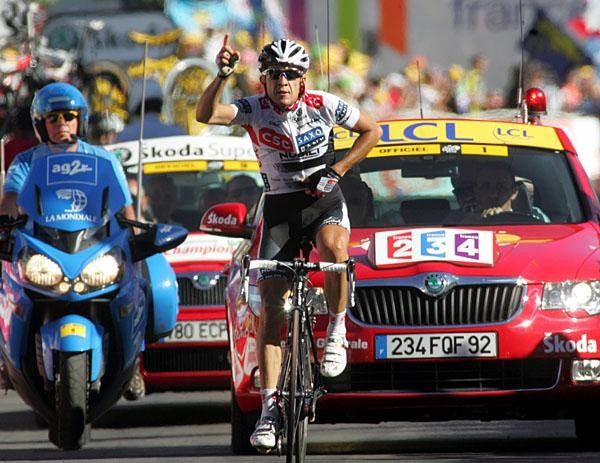 With his stellar ride Sastre