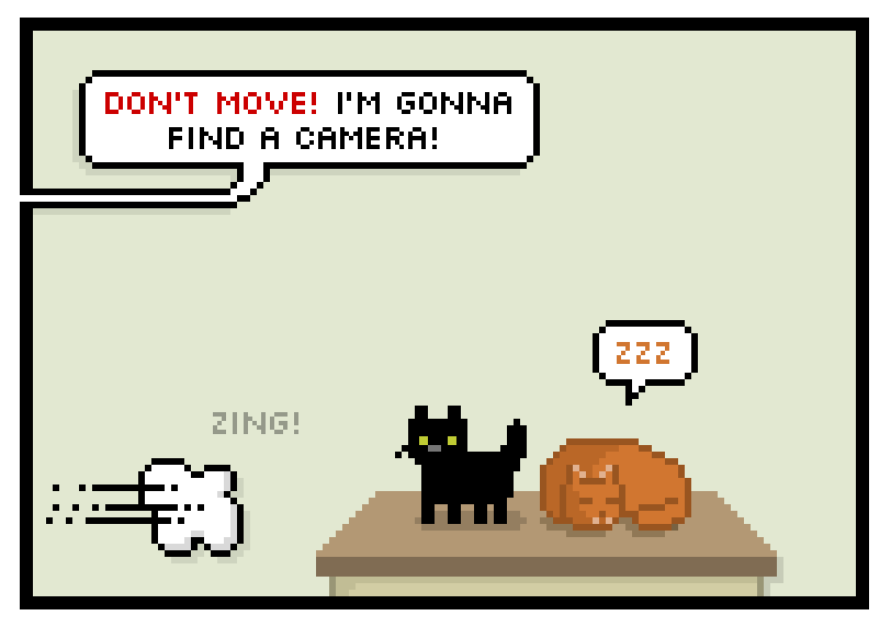 dont move! im gonna find a camera!