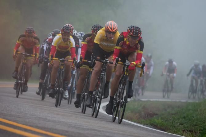 The final lap chase was left to 5hr Energy, with overall race leader Chad Haga (Optum) tucked in the mix. Haga's teammates set pace at the front for the majority of the stage.