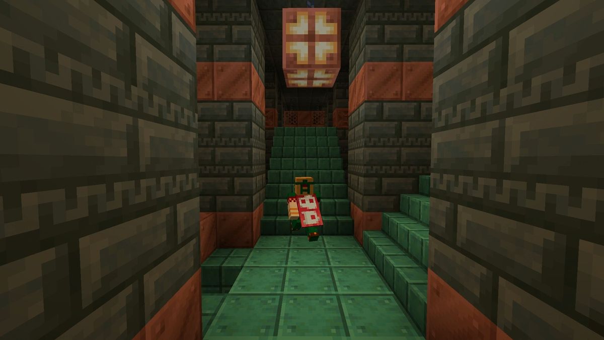 Image of Minecraft 1.21's Trial Chambers and copper bulbs.