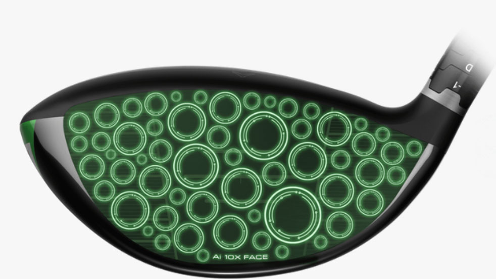 Photo of the AI designed face of the Callaway Elyte driver