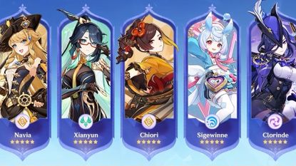 Genshin Impact 5-star character Constellation selector menu