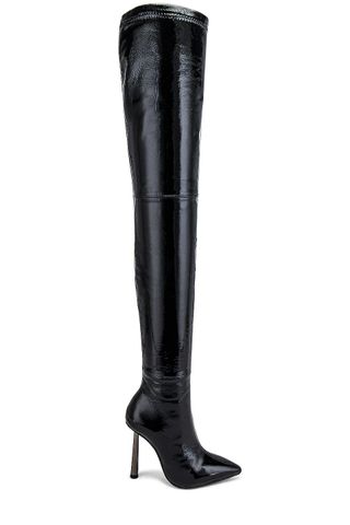 thigh high leather boots