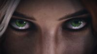 Lords of the Fallen 2 saintess with white hair and green eyes