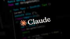 Logo of Anthropic's Claude AI tool imposed over computer source code.