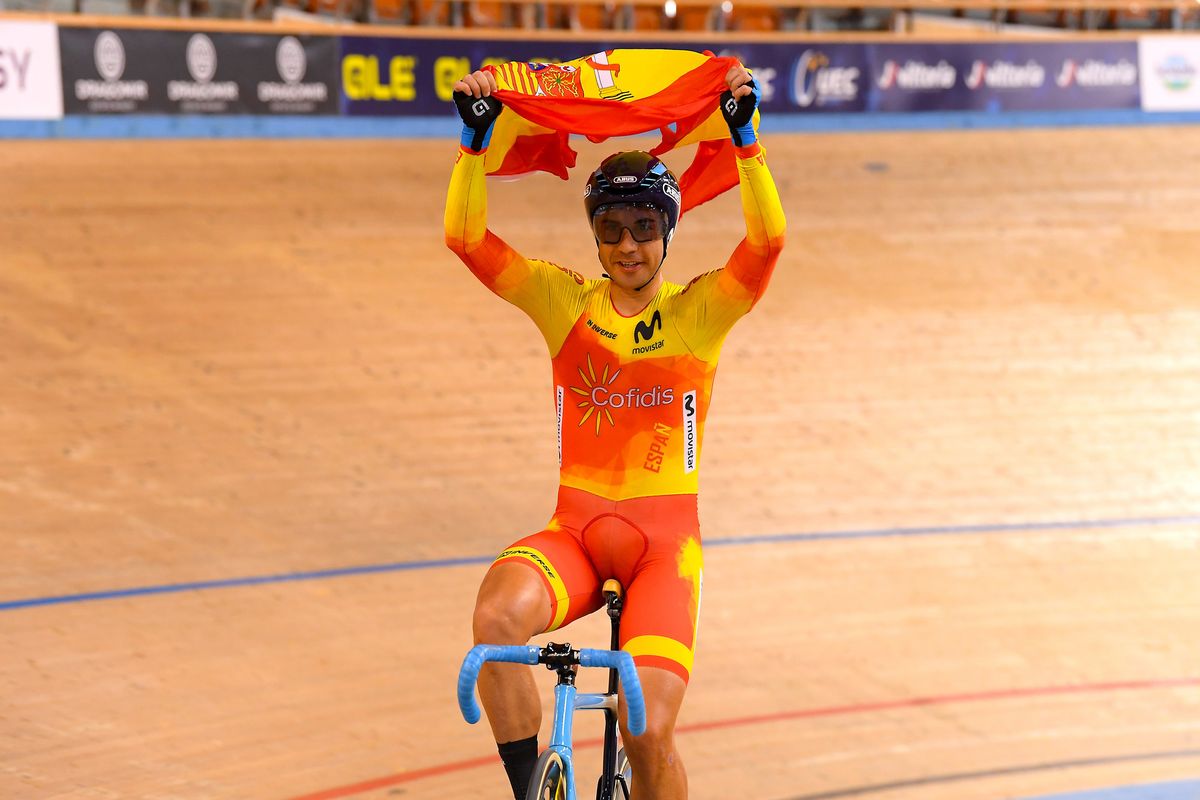 2020 UEC Track European Championships Plovdiv 4th Day 14112020 Points Race Men Sebastian Mora Spain photo Dario BelingheriBettiniPhoto2020