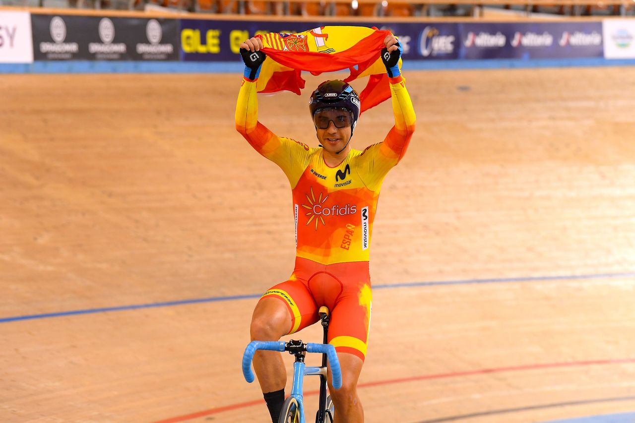 2020 UEC Track European Championships Plovdiv 4th Day 14112020 Points Race Men Sebastian Mora Spain photo Dario BelingheriBettiniPhoto2020