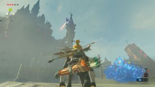 Link getting closer to the location of the Hyrule Castle Breath of the Wild Captured Memories collectible