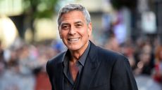 george clooney looking at the camera