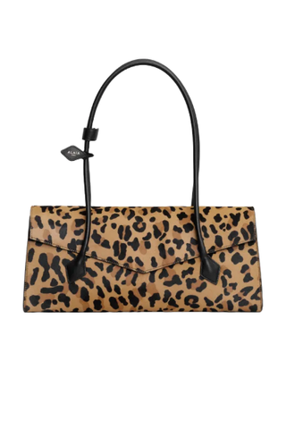 Alaïa, Brown Le Teckel Flap Tote Bag in Leopard Haircalf