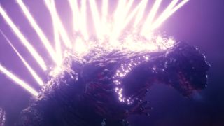 Godzilla releasing plasma beams in Shin Godzilla