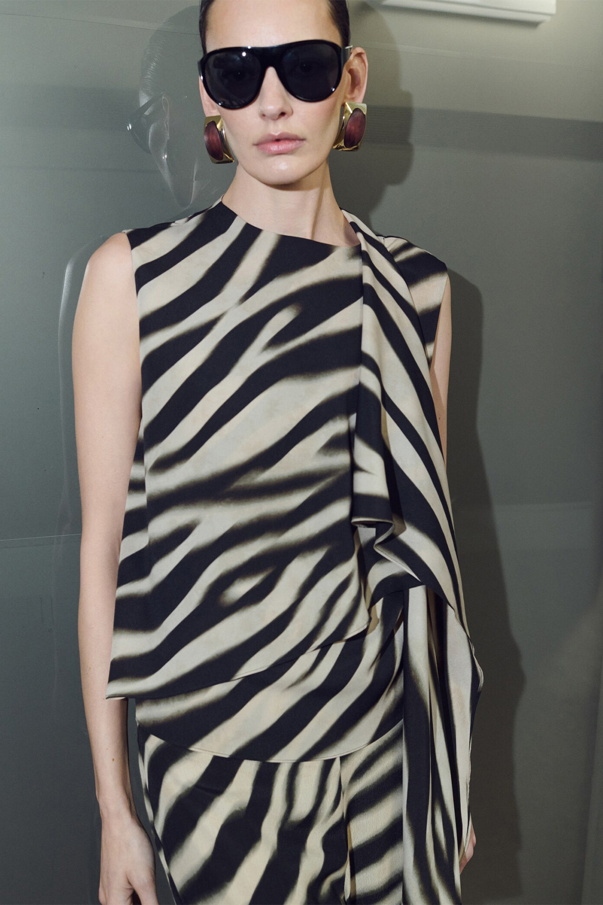 Printed Foulard Blouse