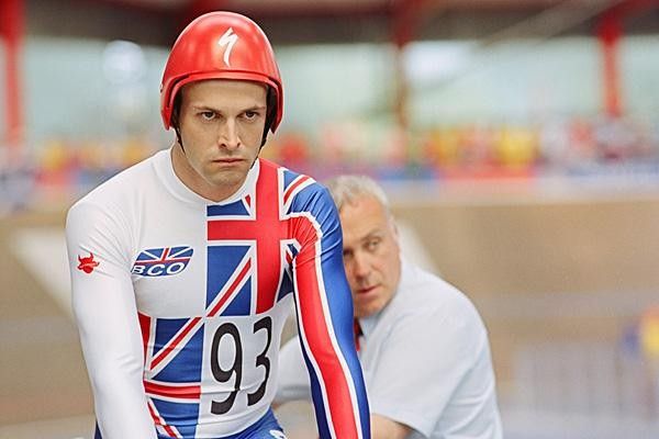 Graeme Obree on bike at start line of World Track Championships at Hamar