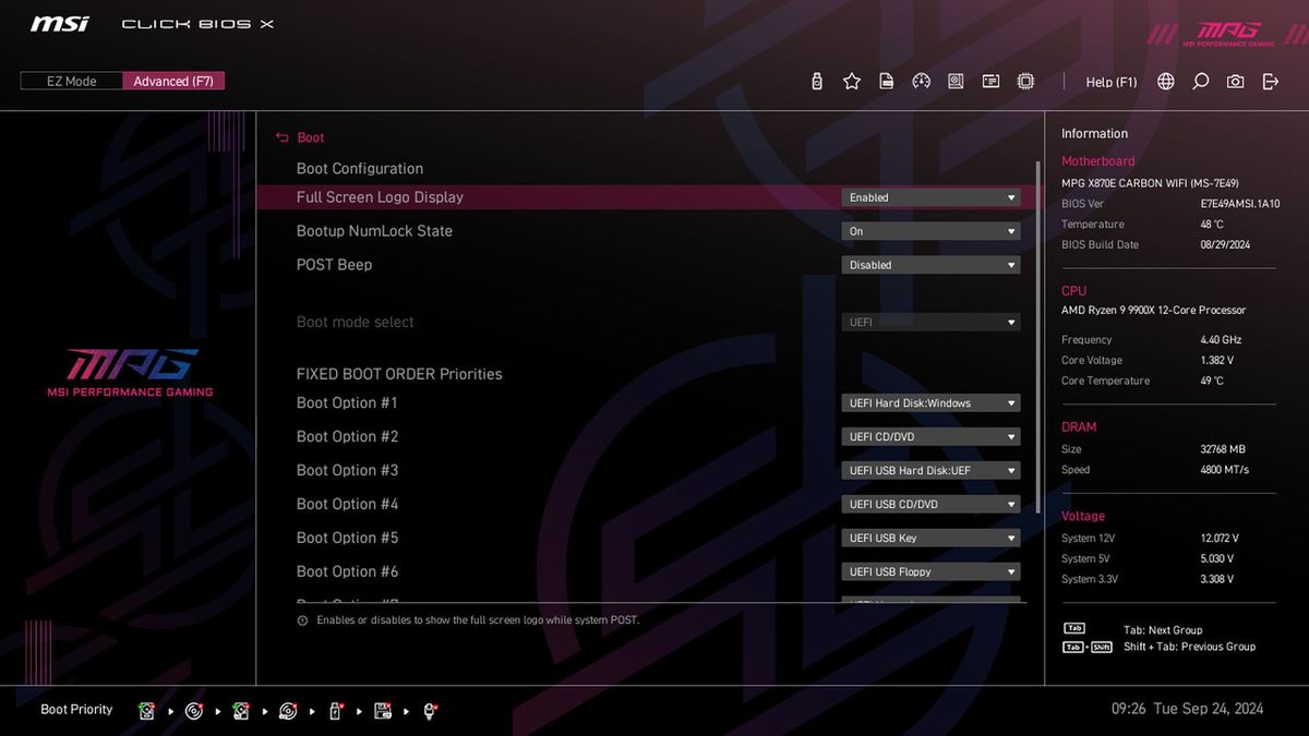 MSI X870E Carbon WIFI