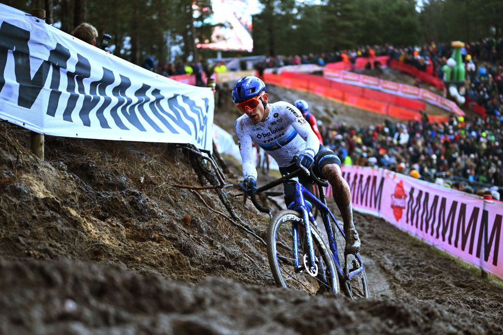 ZONHOVEN BELGIUM DECEMBER 22 Thibau Nys of Belgium and Team Baloise Trek Lions competes during the 28th Zonhoven UCI CycloCross Worldcup 2024 Mens Elite on December 22 2024 in Zonhoven Belgium Photo by Luc ClaessenGetty Images