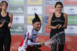 Joaquim Rodriguez after winning stage 15 of the 2015 Vuelta a España (Sunada)