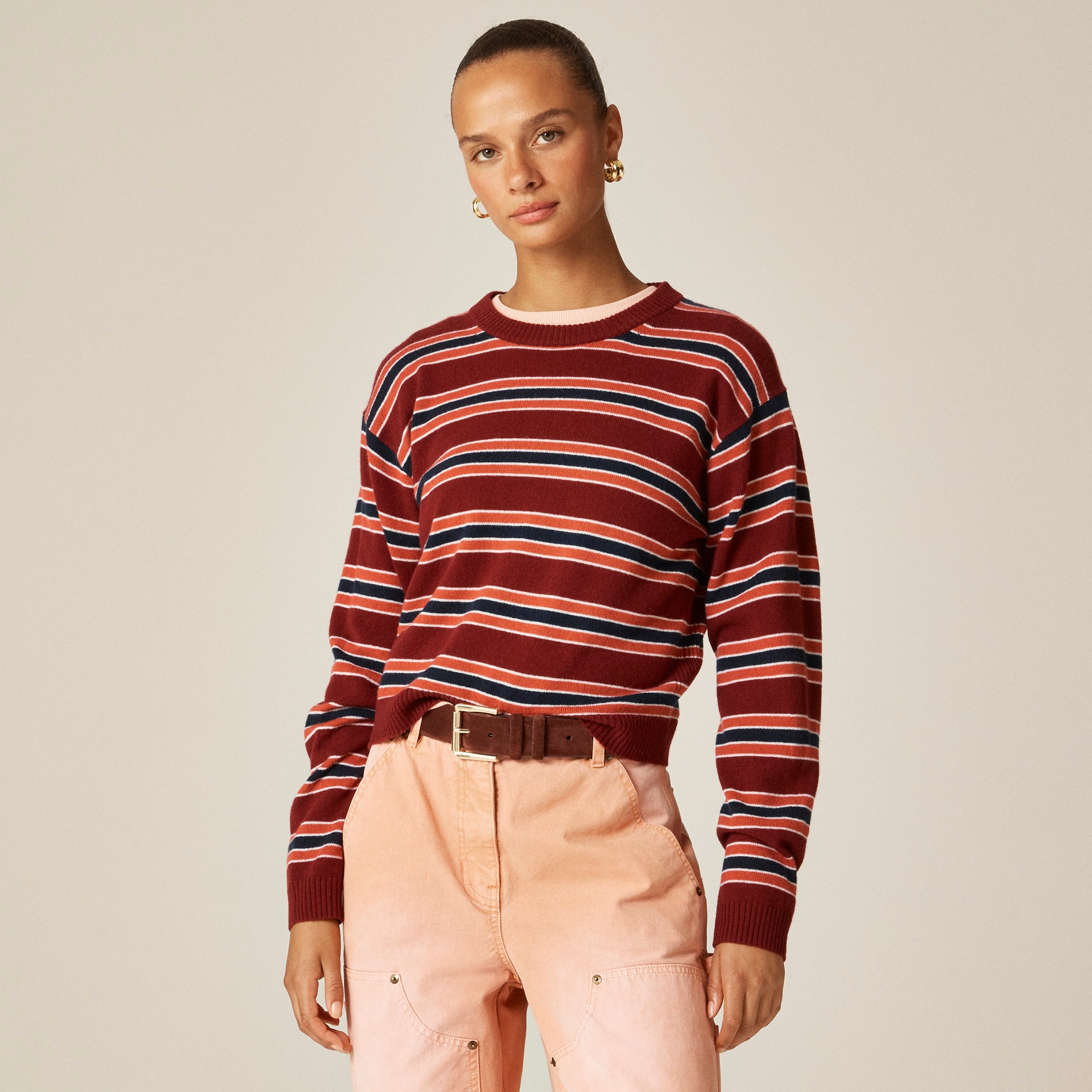 Cashmere Everyday Crewneck Sweater in Stripe