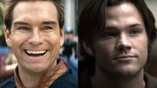 homelander looking psychotic on the boys and sam winchester looking slightly amused on supernatural