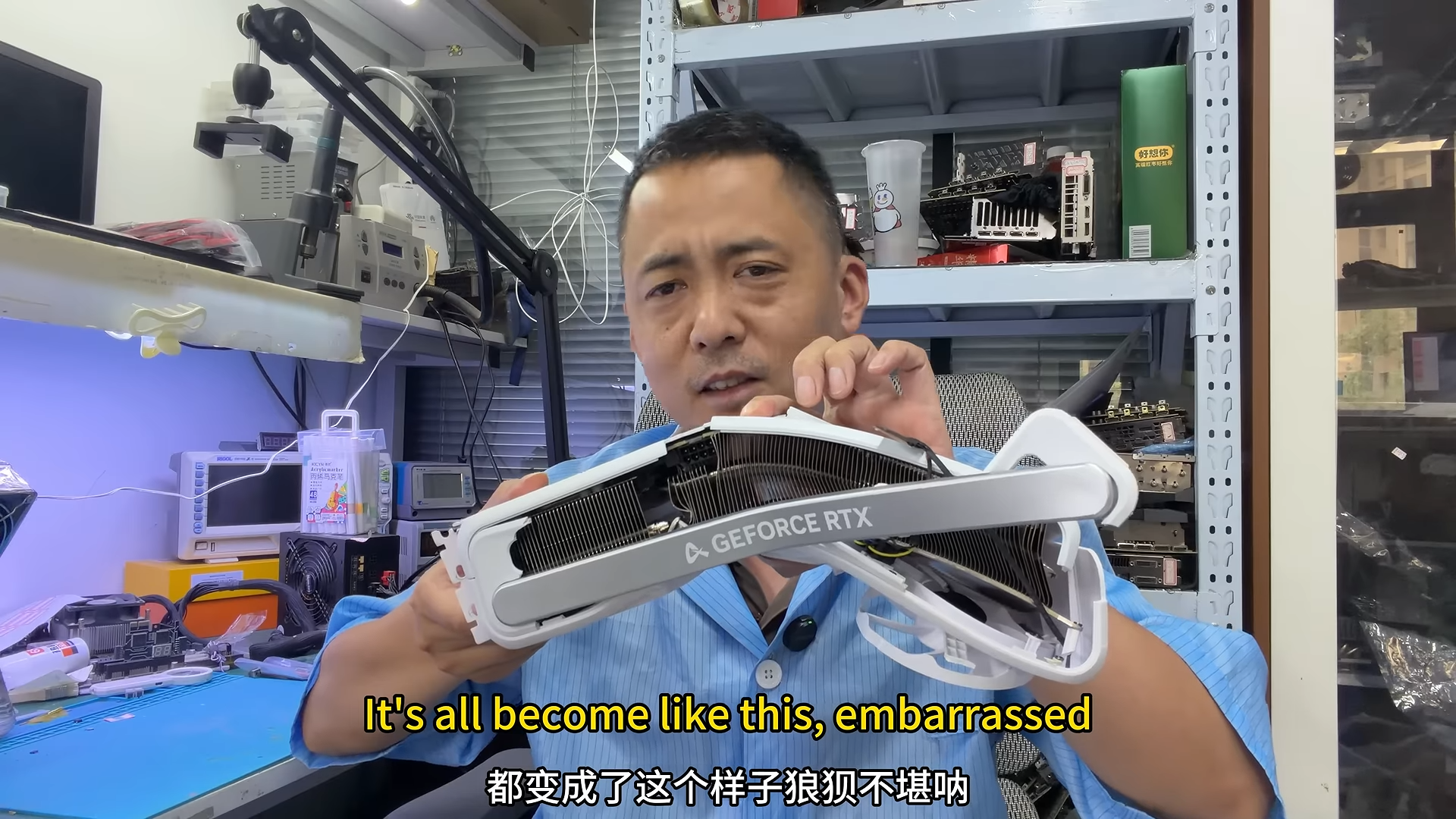 Repairing a bent RTX 5060 Ti that was in a car crash