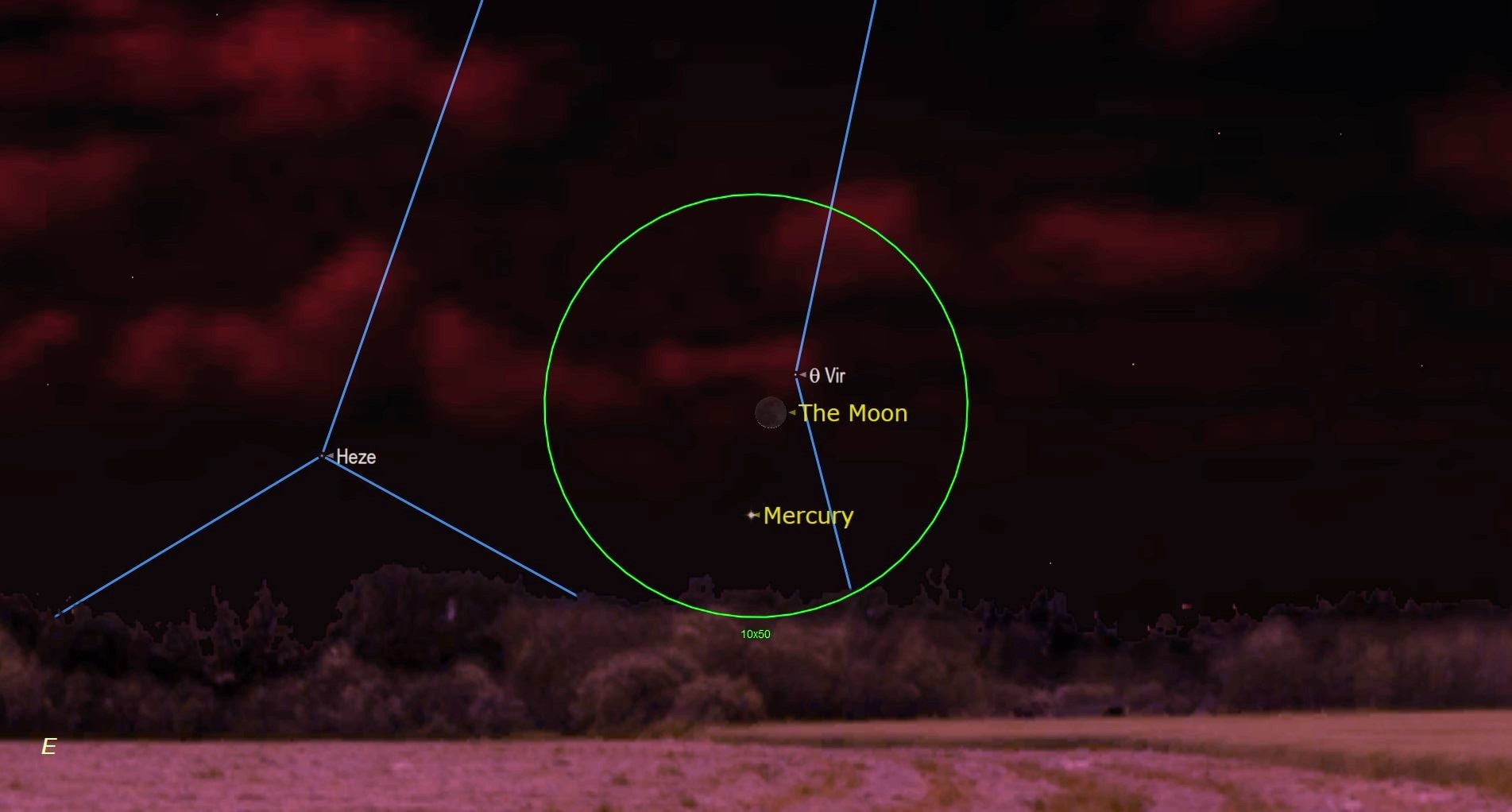 Very Old Moon Meets Mercury (before sunrise)