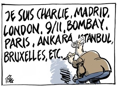 Editorial Cartoon World Brussels Terror Attacks