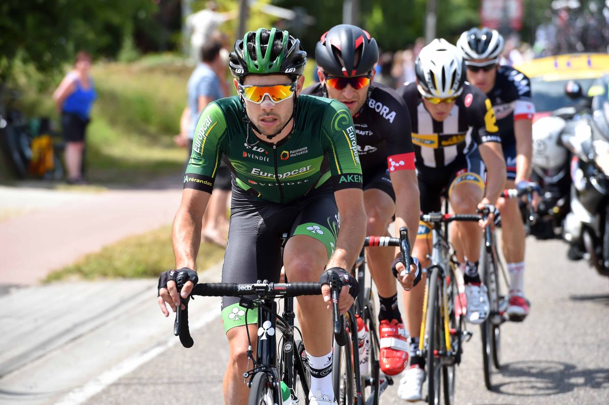 Serge Pauwels (MTN-Qhubeka), Martin Elmiger (IAM), Jan Barta (Bora-Argon 18) and Bryan Nauleau (Europcar)