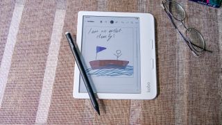 A drawing in color on the Kobo Libra Colour ereader