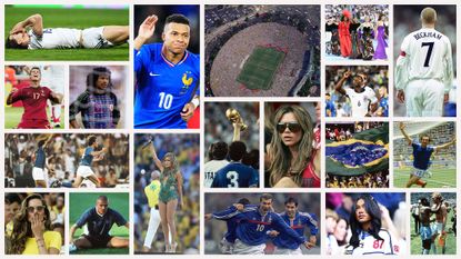 A collage featuring new and old photos taken during the World Cup tournament.