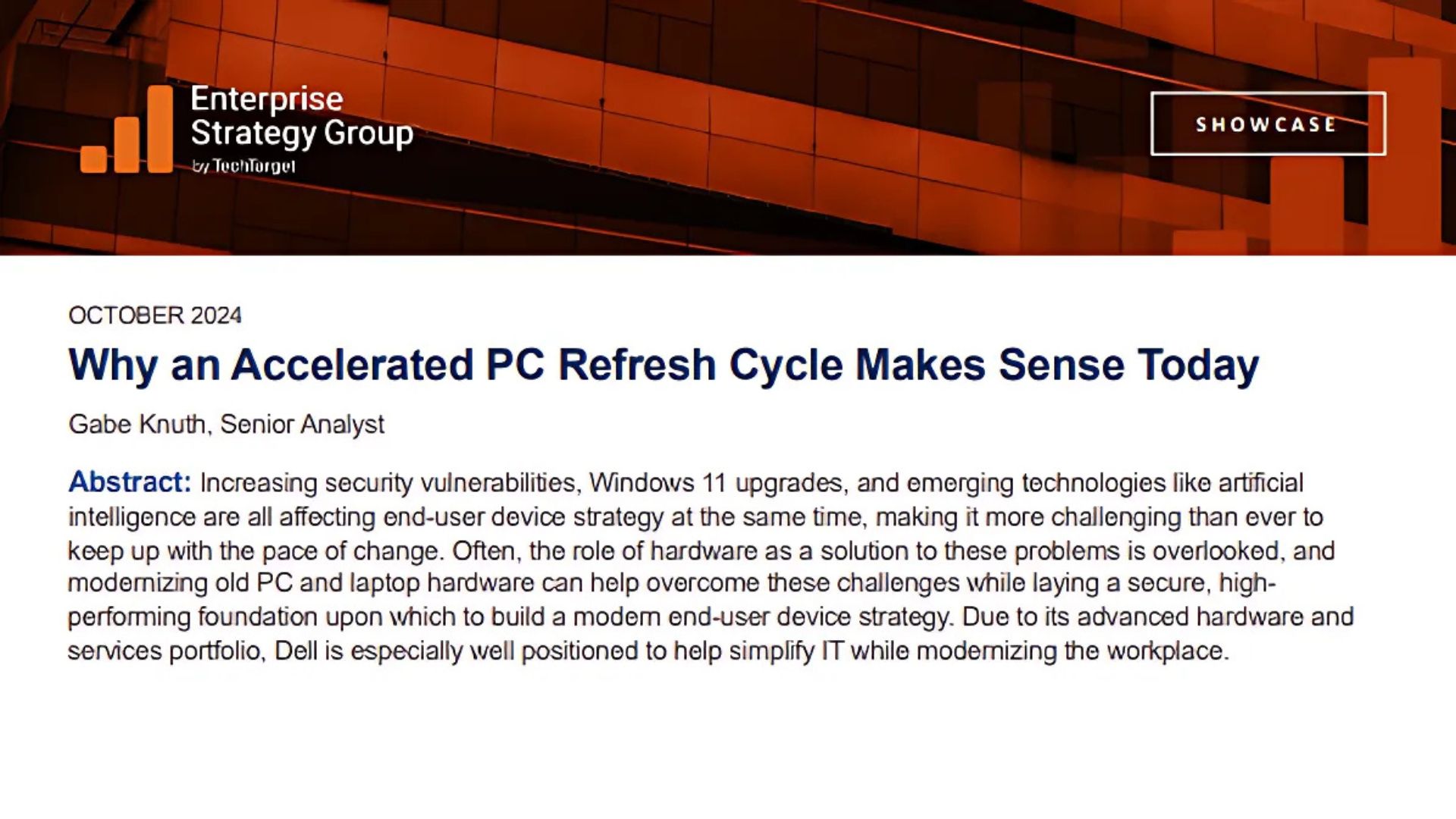 Why an Accelerated PC Refresh Cycle Makes Sense today